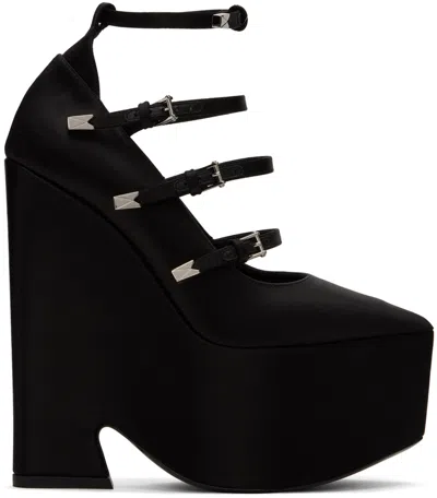 Versace Black Tempest Heels In 1b00v Black