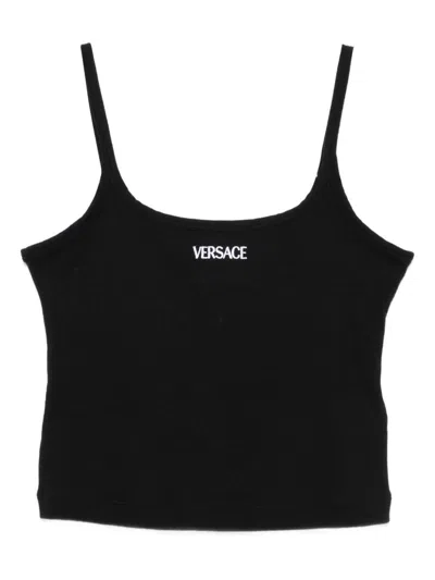 VERSACE Black top with logo VERSACE