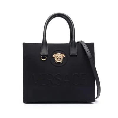 Versace Black Tote Bags