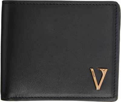 Versace Black 'v' Bifold Wallet
