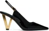 Versace Black V2025 Patent Slingback 85 Mm Heels In 1b00v-black-