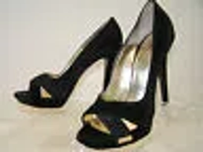 Pre-owned Versace Black Velour Plisse Evening Dress Platform Pumps 39.5 9.5