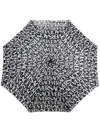 Versace Black  Allover Umbrella In Black