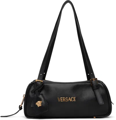 Versace Black '' Tag Bowling Shoulder Bag