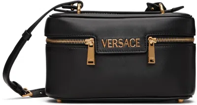 Versace Black '' Tag Vanity Bag