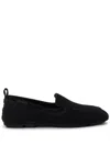 Versace Black Villa Driver Loafers In Black