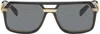 Versace Black Vintage Icon Pilot Sunglasses In Gb1/87