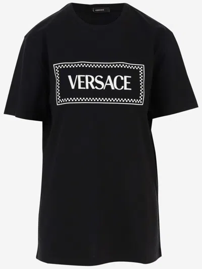 VERSACE BLACK VINTAGE LOGO T-SHIRT