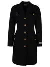 Versace Medusa-button Single-breasted Coat In Black