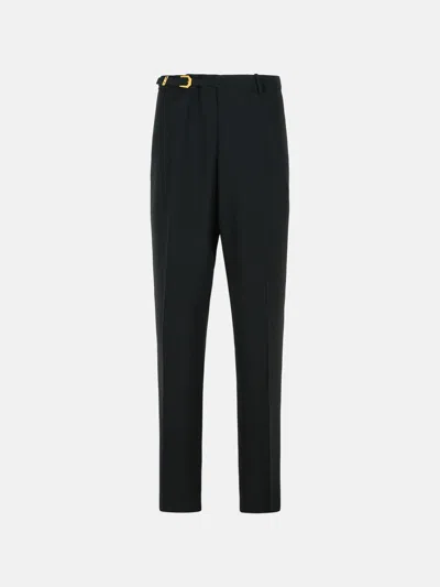 Versace Black Virgin Wool Blend Patalone