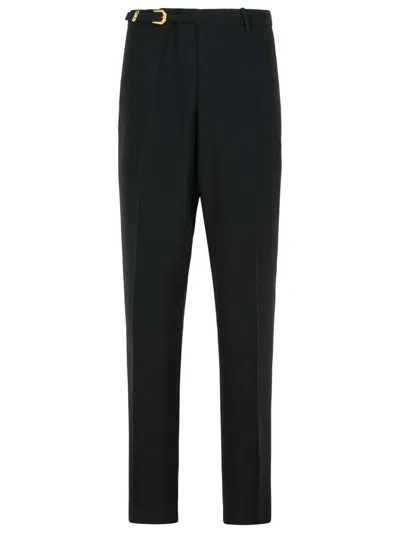 VERSACE BLACK VIRGIN WOOL BLEND PATALONE