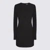 Versace Black Fitted Minidress With Cut-out Detail In Viscose Woman