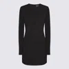 Versace Black Fitted Minidress With Cut-out Detail In Viscose Woman In Black