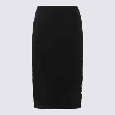 Versace Black Viscose Blend Skirt