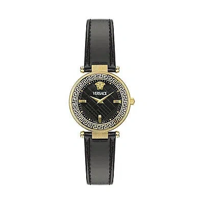 Pre-owned Versace Black Womens Analogue Watch Reve Ve8b00224
