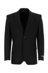 Versace Structured Wool Blazer With Back Slit