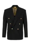 Versace Wool Blazer In Black