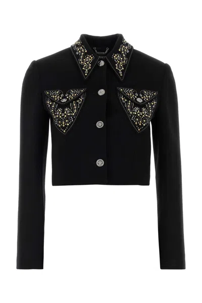 VERSACE VERSACE BLACK WOOL BLAZER