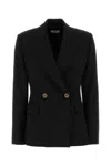 Versace Black Wool Blazer In Black