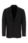 Versace Structured Wool Blazer With Back Slit