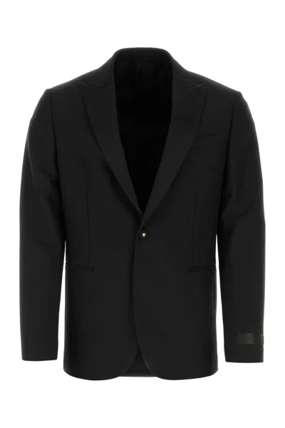 Versace Black Wool Blend Blazer