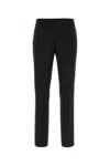 Versace Pantalone In Misto Lana Nera Uomo In Black