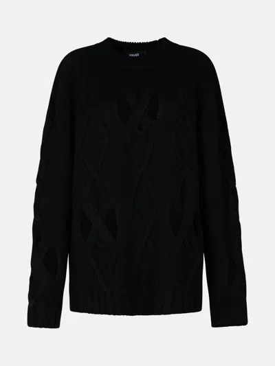 Versace Black Wool Blend Sweater