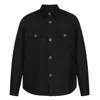 Versace Black Wool Cavalry Blouson Overshirt In Black