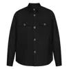 Versace Black Wool Cavalry Blouson Overshirt In Black