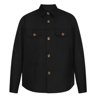 Versace Black Wool Cavalry Blouson Overshirt