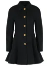 Versace Wool Fitted Jacket In Black