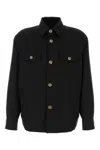 Versace Gabardine Shirt With Chest Pockets And Cuffed Sleeves