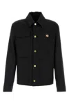 Versace Gabardine Shirt With Chest Pockets And Cuffed Sleeves