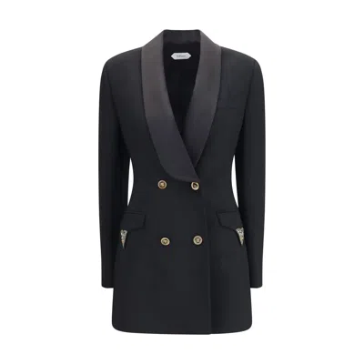 VERSACE BLACK WOOL OVES ARIES BLAZER