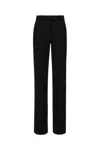 Versace Black Straight Flat Front Pants In 1b000