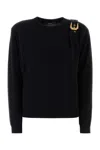 Versace Black Wool Sweater In Multi