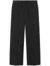 VERSACE BLACK WOOL TAILORED TROUSERS