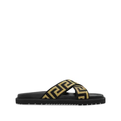 Versace Black  Yellow Flip-flops & Slides