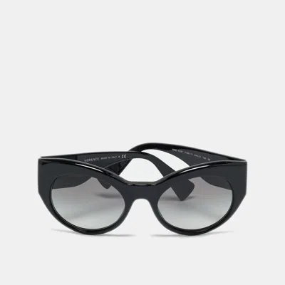 Versace Black/gold Gradient Mod 4297 Medusa Cat Eye Sunglasses In Brown