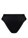 Versace Black High-waisted Bikini Bottom In Black