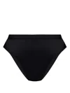 Versace Black High-waisted Bikini Bottom In Black
