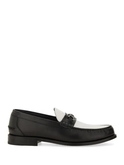 Versace Blackwhite Slip On Loafers