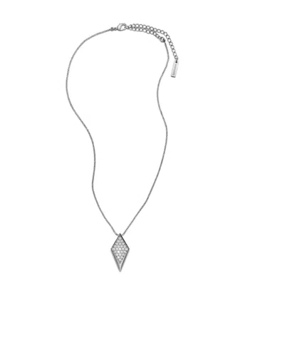 Versace Blade Crystal Necklace In Metallic