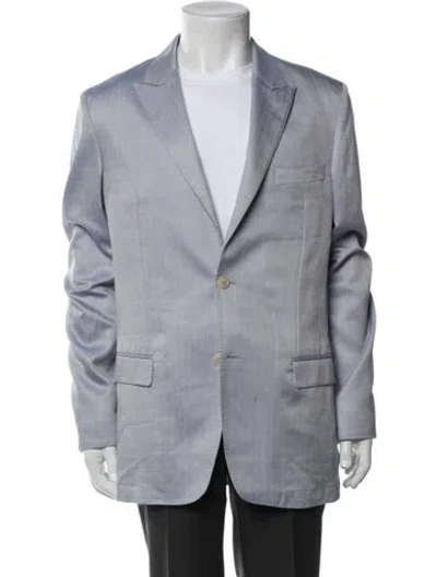 Pre-owned Versace Blazer In Blue