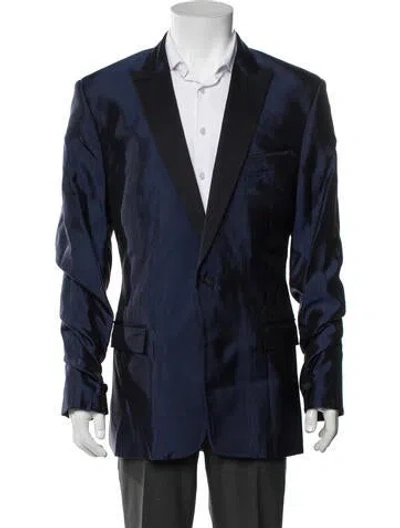 Pre-owned Versace Blazer In Blue