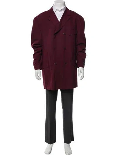 Pre-owned Versace Blazer In Burgundy