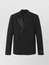 Versace Mohair-blend Double-breasted Blazer In Black