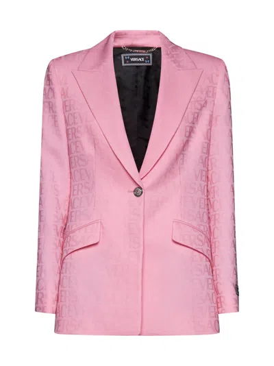 Versace Blazer In Pastel Pink
