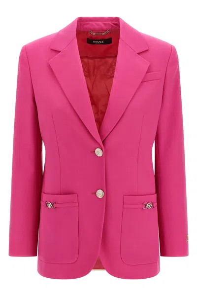 Versace Blazer 'underwater Barocco' In Fuchsia