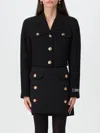 Versace Cowl Turtleneck Cap-sleeve Cady Blouse In Schwarz